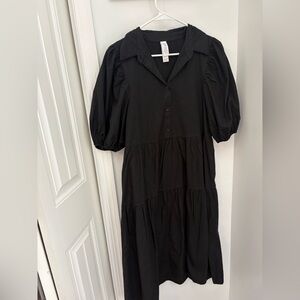 NWOT AMADI by Anthropologie Cordelia Tiered Midi Shirtdress